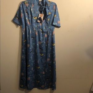 Maternity XS Pietro Brunelli bird dress BNWT